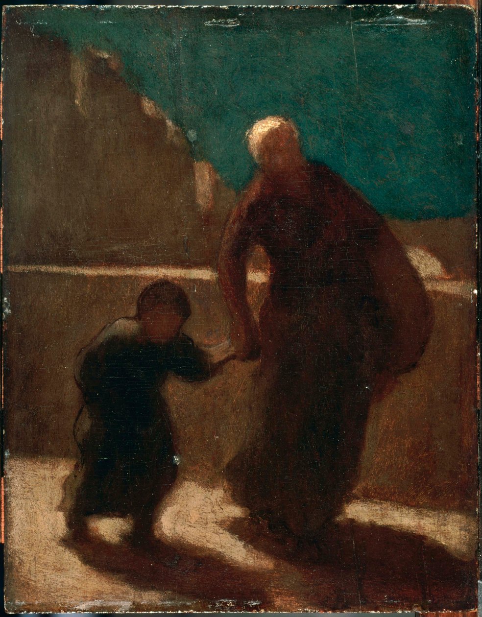 Gece Bir Köprüde by Honoré Daumier