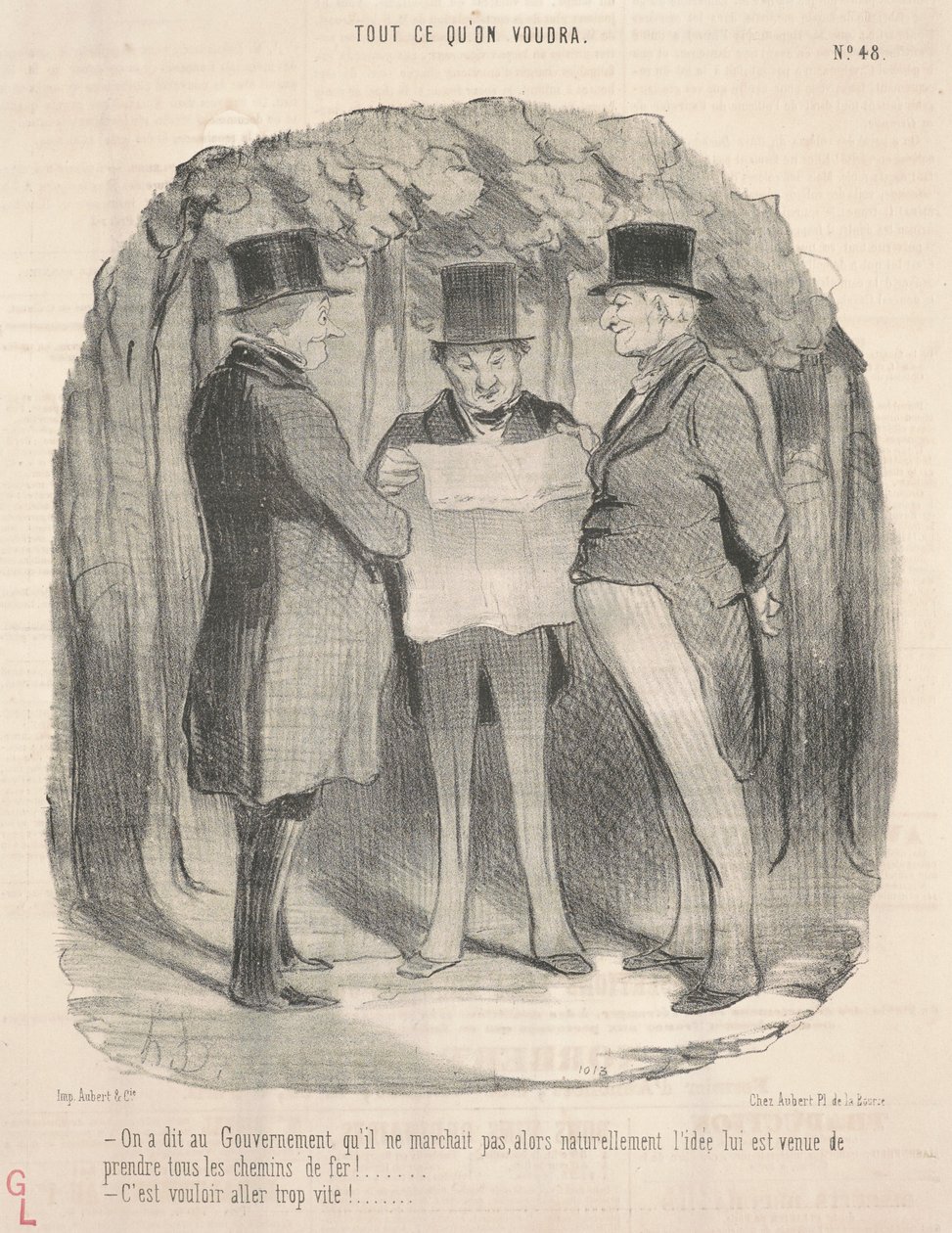 Hükümetin çalışmadığı söylendi... by Honoré Daumier