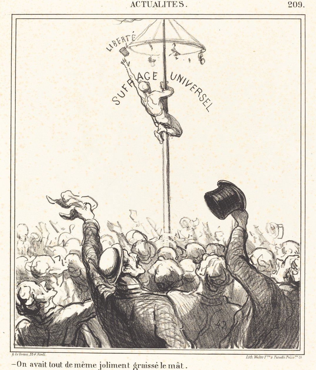 Direği güzelce yağlamıştık by Honoré Daumier