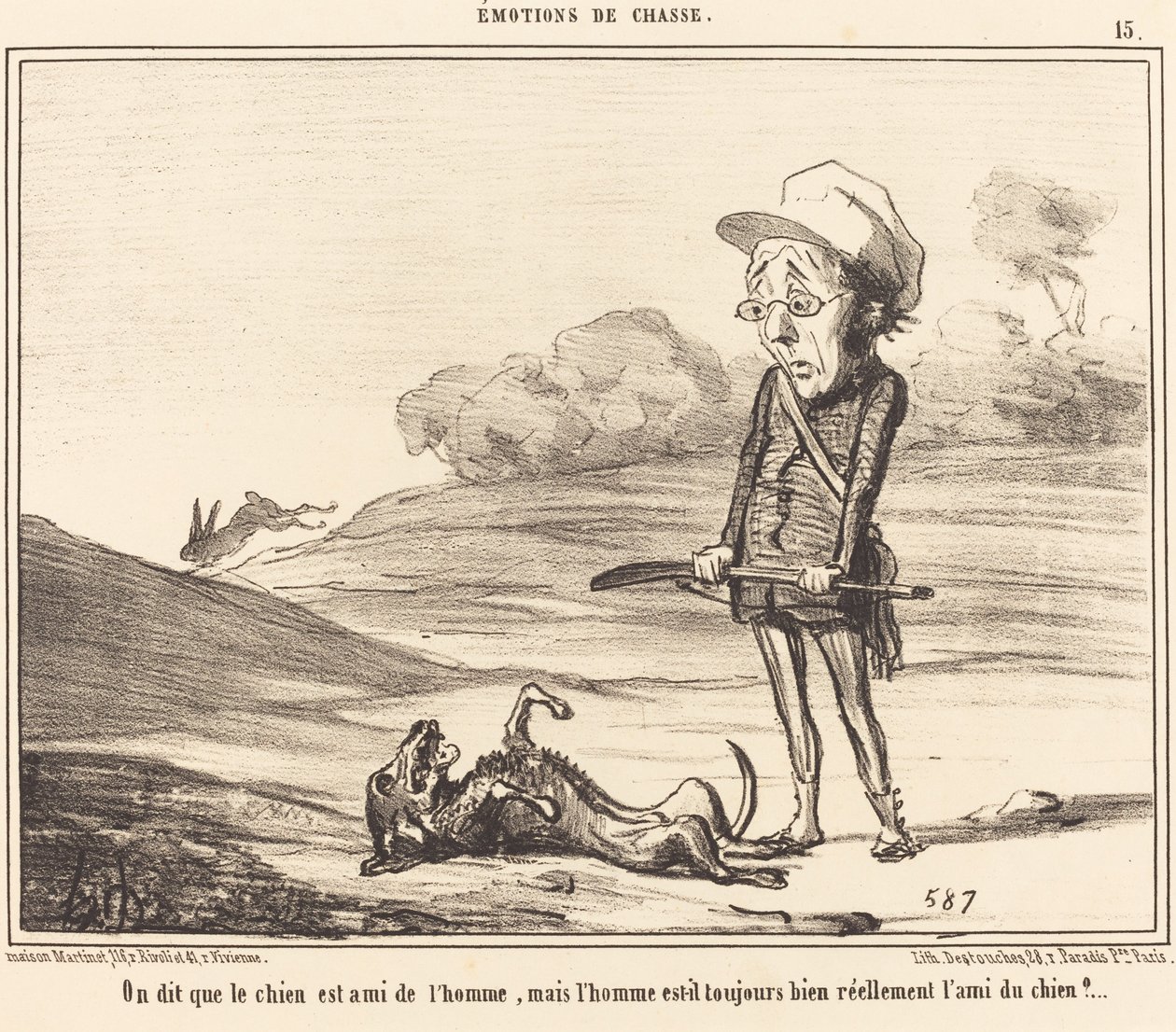 Köpek insanın dostudur derler... by Honoré Daumier