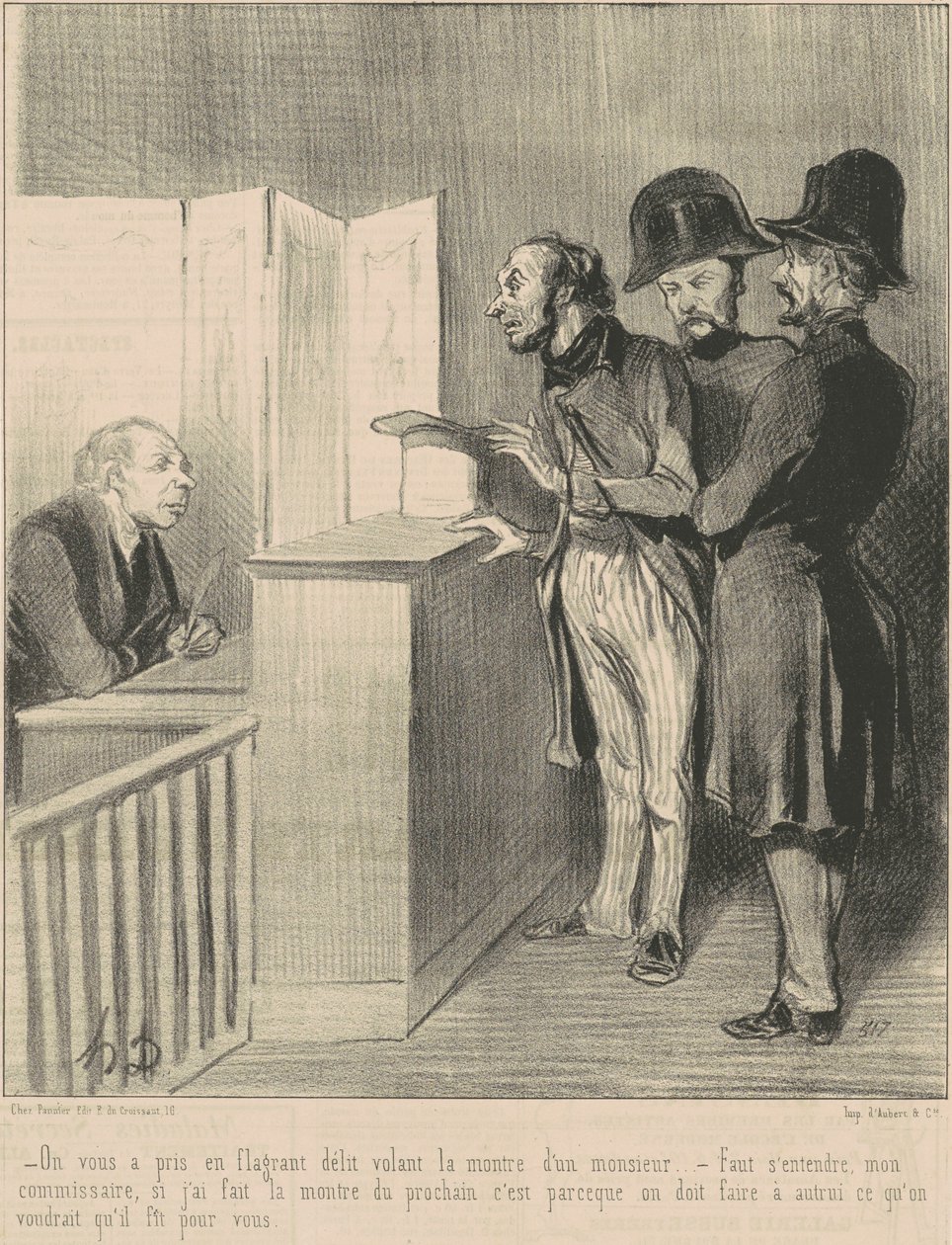 Suçüstü yakalandın... by Honoré Daumier