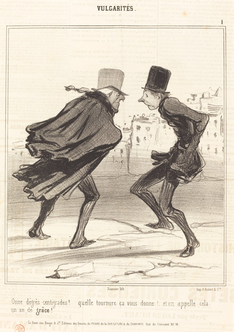 11 derece santigrat! by Honoré Daumier