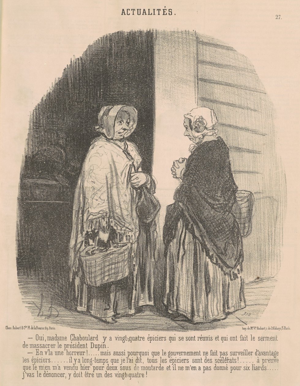 Evet, Bayan Chaboulard... by Honoré Daumier