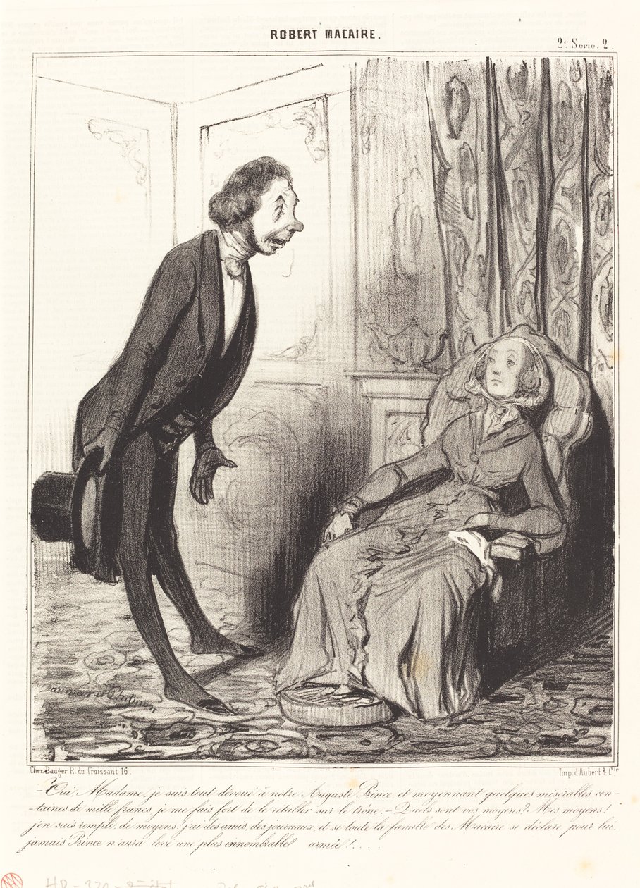 Evet, madam, kendimi tamamen... Prensimize... by Honoré Daumier