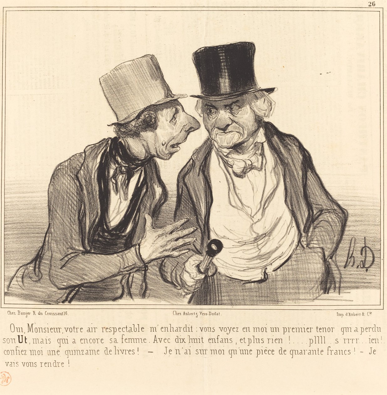 Evet efendim, saygıdeğer havanız beni yüreklendiriyor... by Honoré Daumier