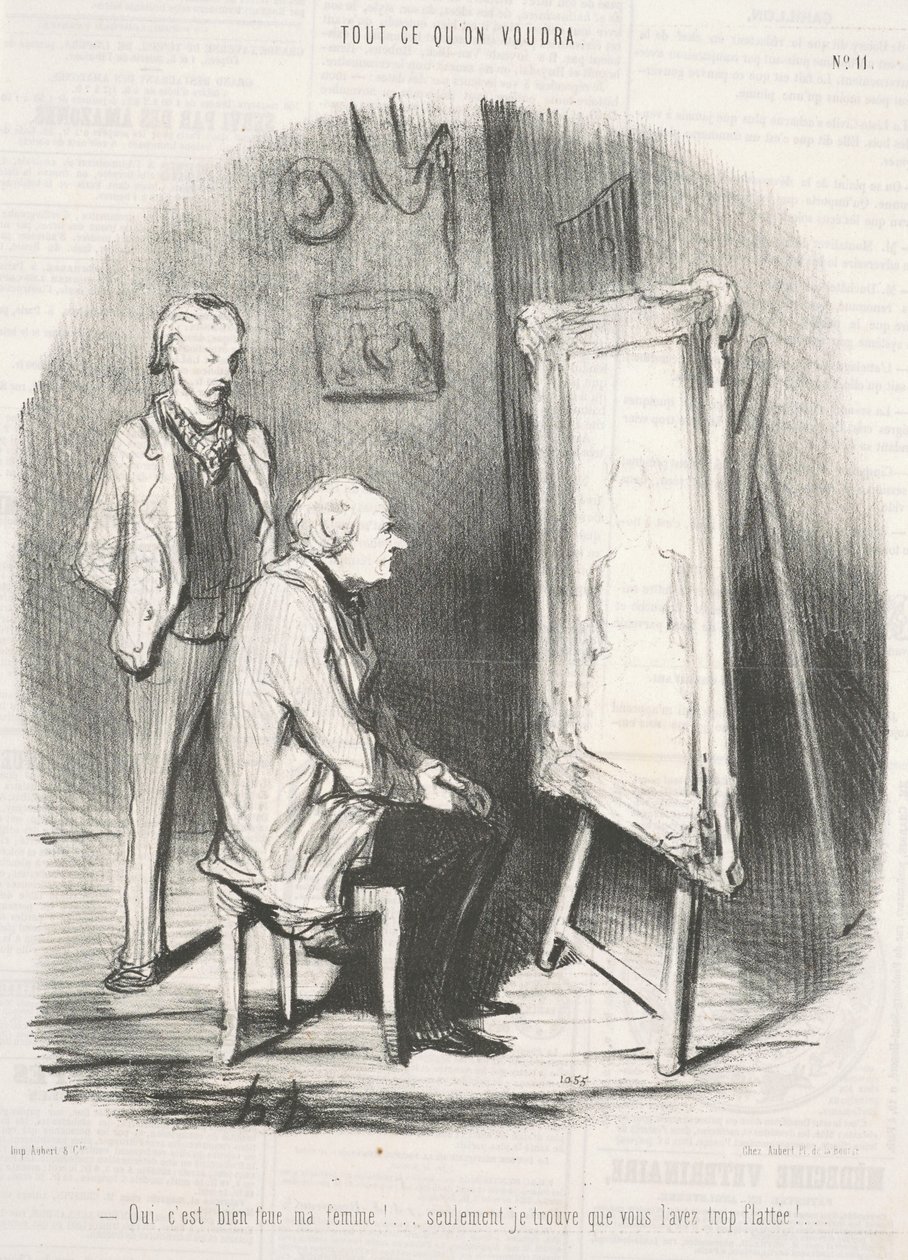 Evet öyle, merhum karım! ... by Honoré Daumier