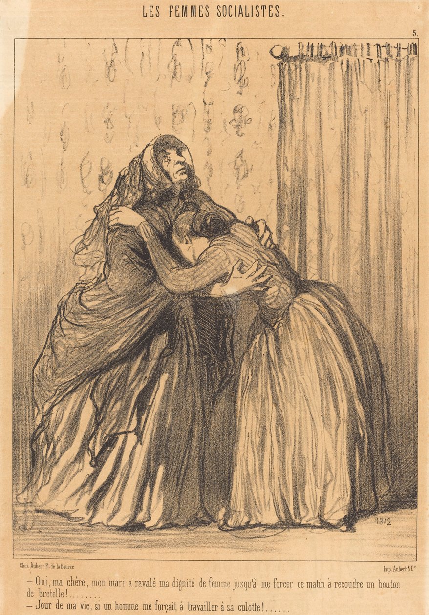Evet canım kocam onurumu yuttu... by Honoré Daumier