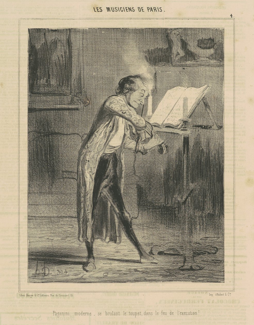 Paganini modern... by Honoré Daumier