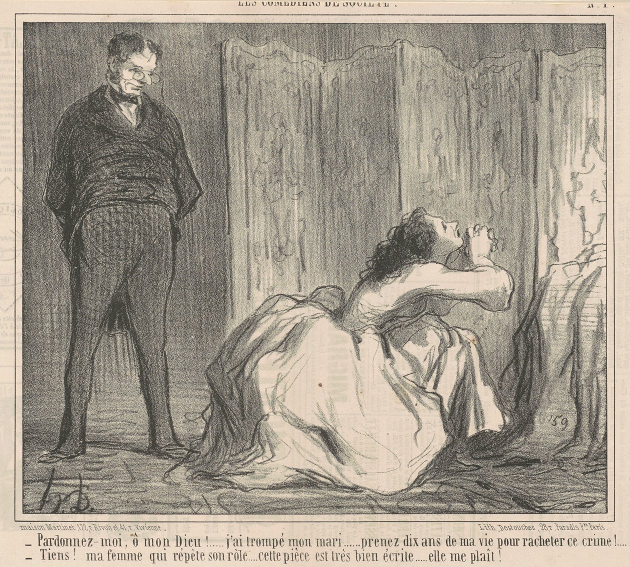 Affet beni, aman tanrım! ... by Honoré Daumier
