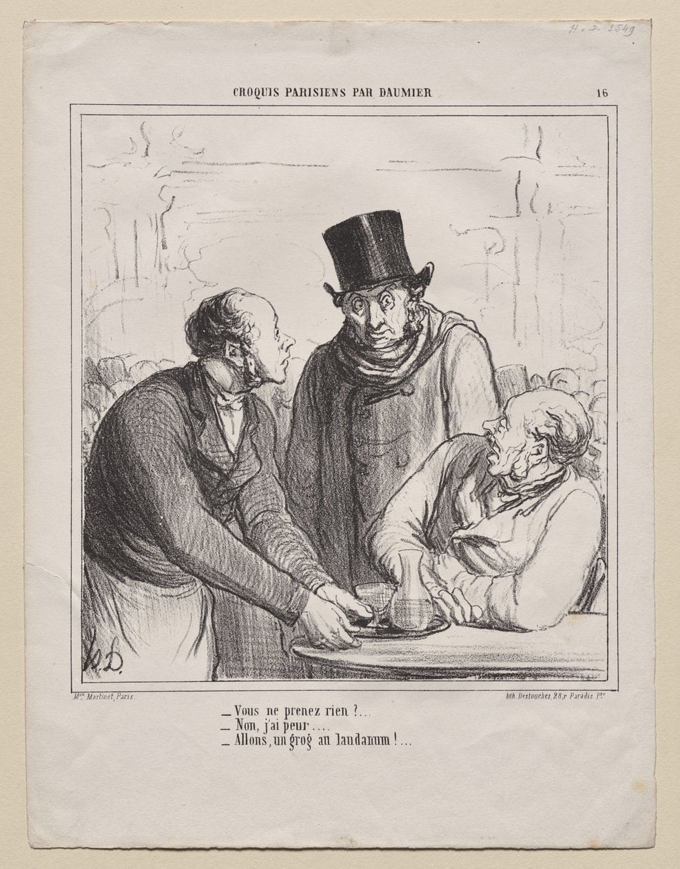 Paris Eskizleri, levha 16: Hiçbir şey almayacak mısınız? by Honoré Daumier