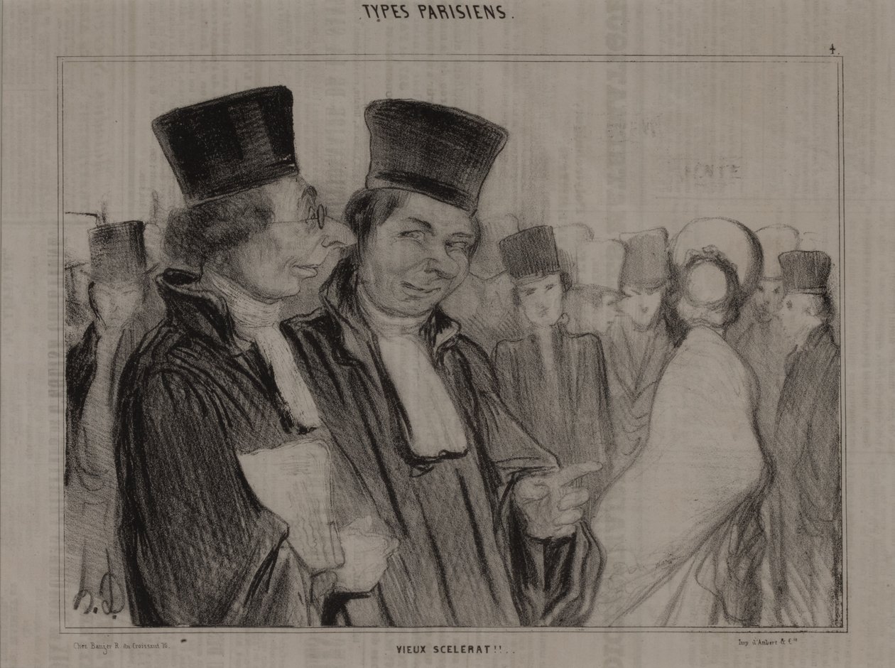 Parisli Tipler, hayır. 4: Yaşlı Alçak! by Honoré Daumier