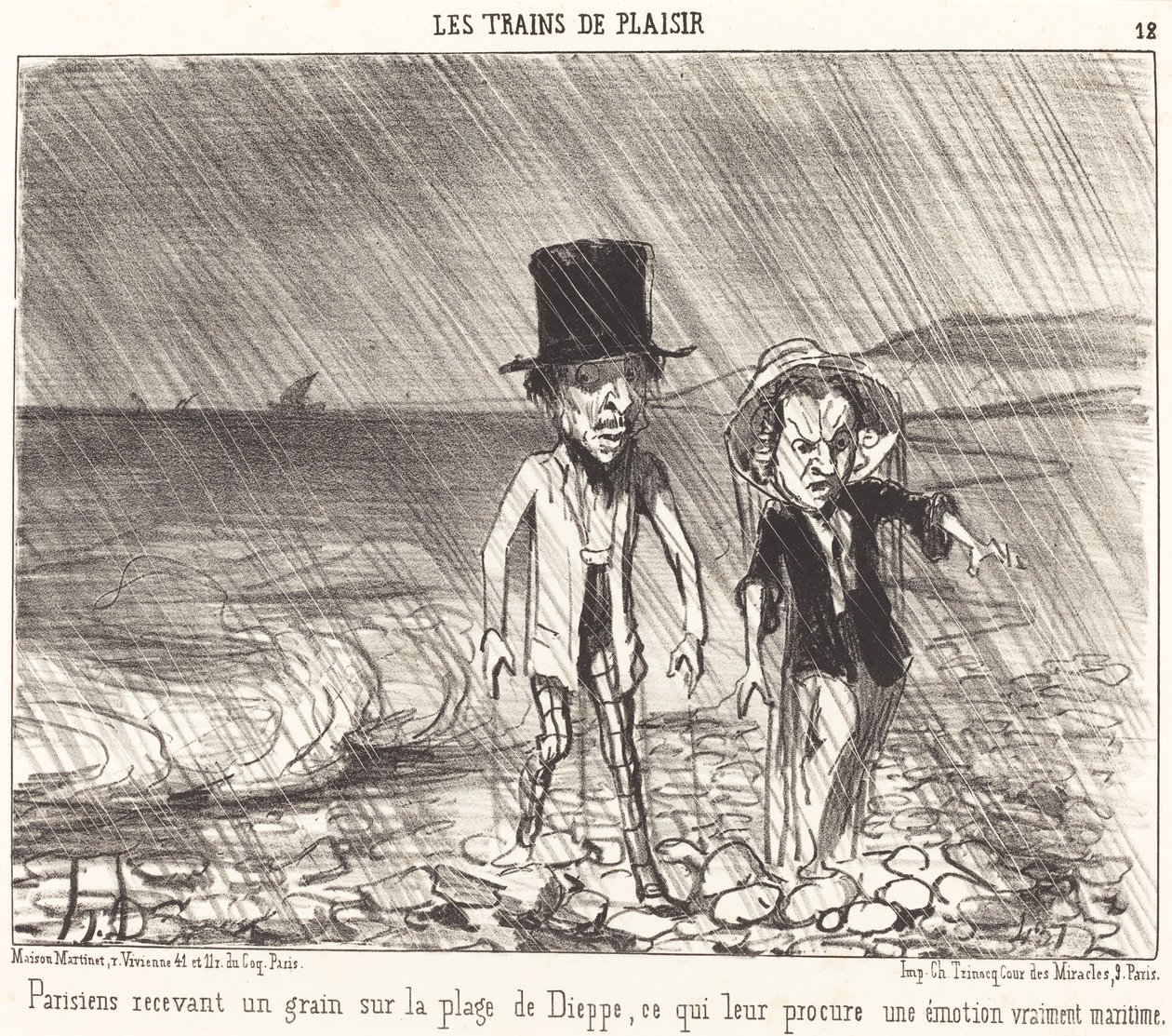 Tahıl alan Parisliler... by Honoré Daumier