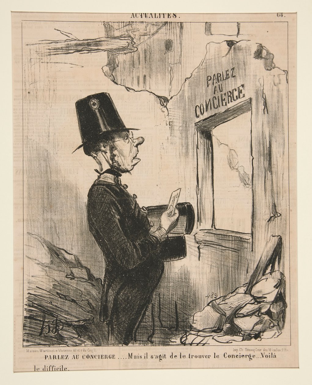 kapıcıyla konuş by Honoré Daumier