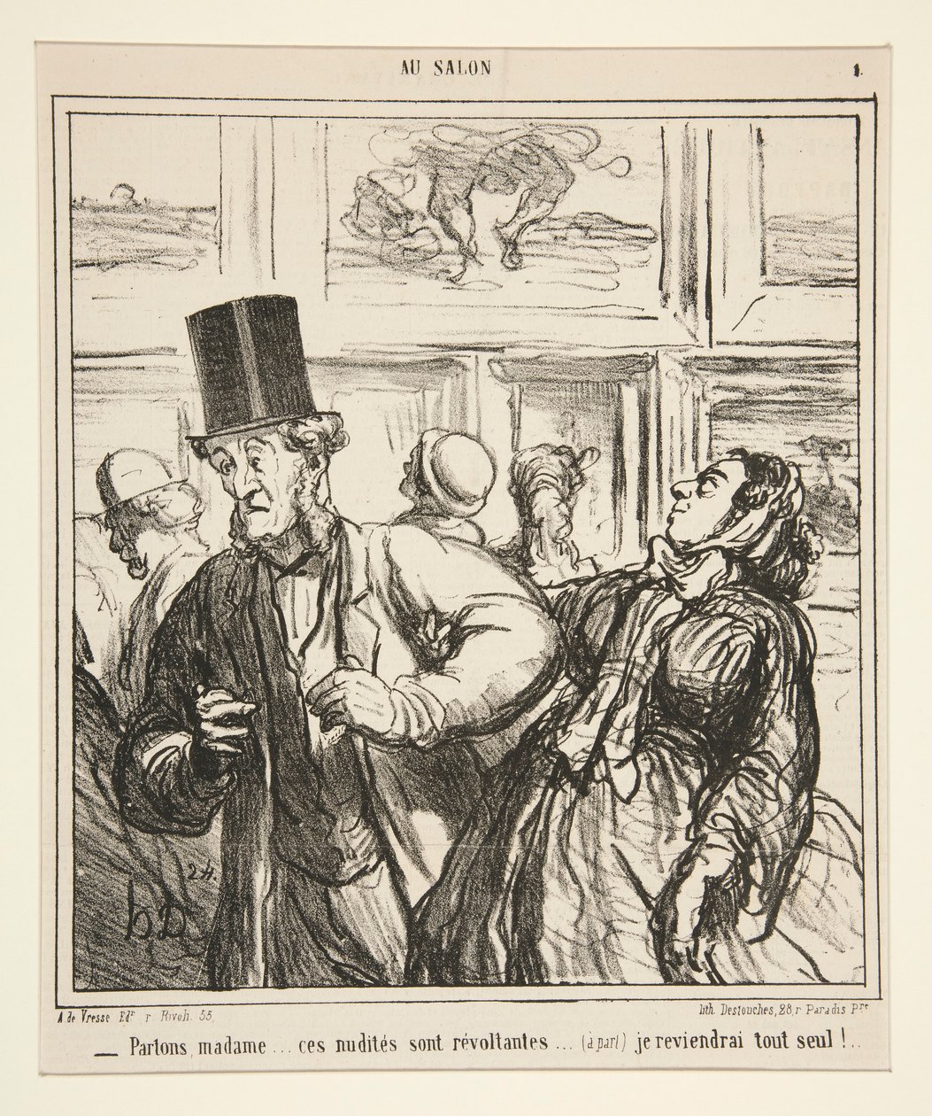 Hadi gidelim hanımefendi.. bu çıplaklıklar tiksindirici by Honoré Daumier