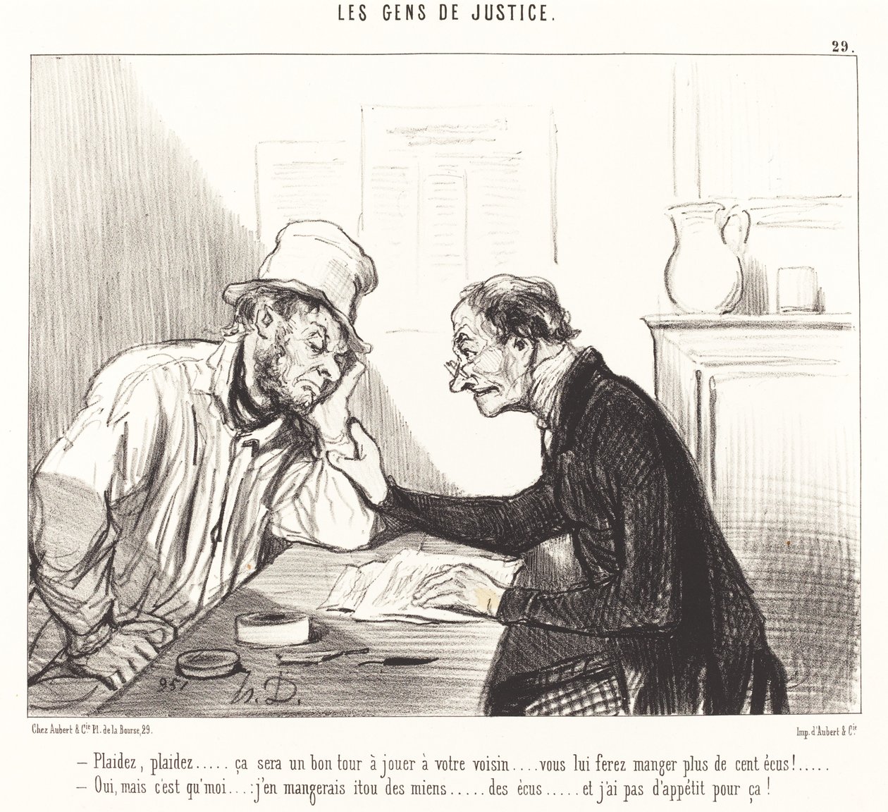 Yalvarırım... oynamak için iyi bir numara olacak... by Honoré Daumier