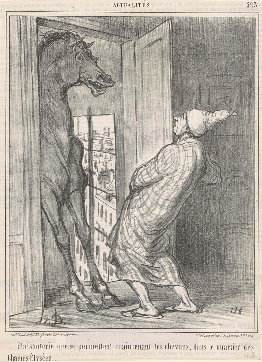 Birbirine izin veren şaka... by Honoré Daumier