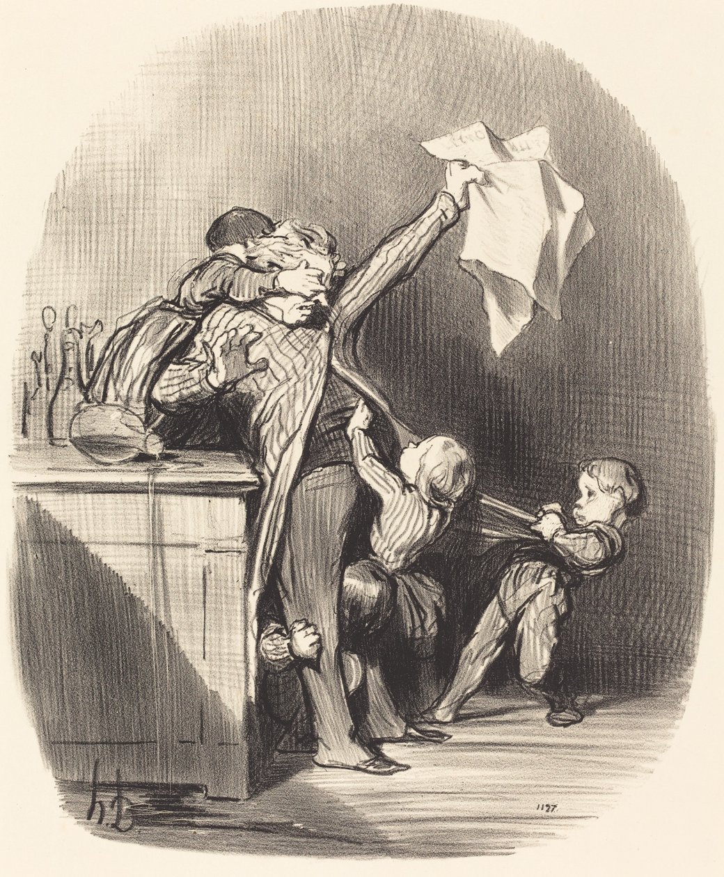 babalığın zevkleri by Honoré Daumier