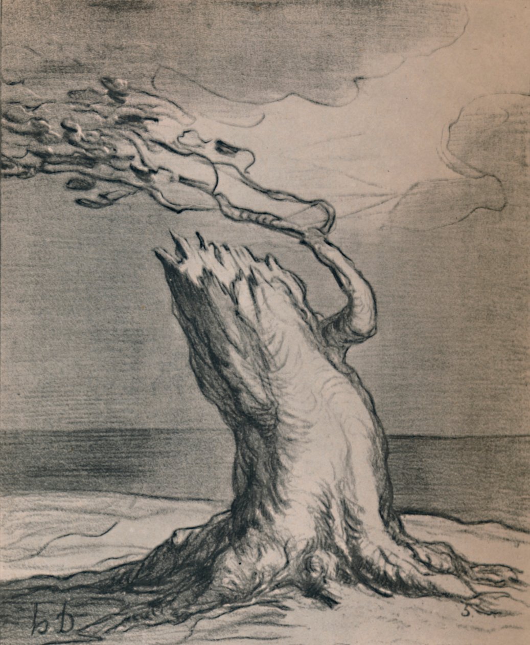 Zavallı Fransa! Gövde Patladı, 1871, 1946 by Honoré Daumier