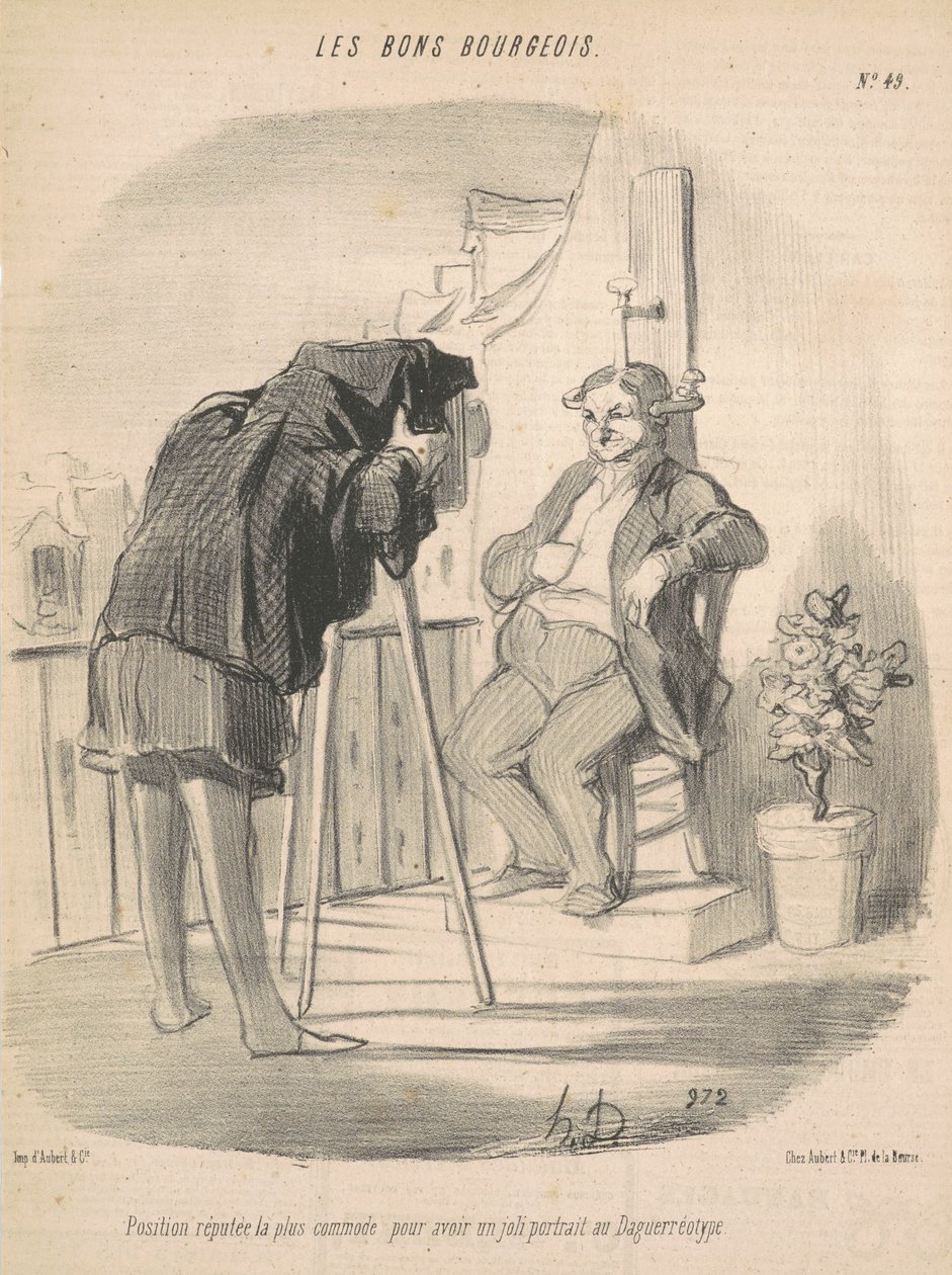 Bir dagerreyotipi portre için en uygun olduğu bilinen konum by Honoré Daumier