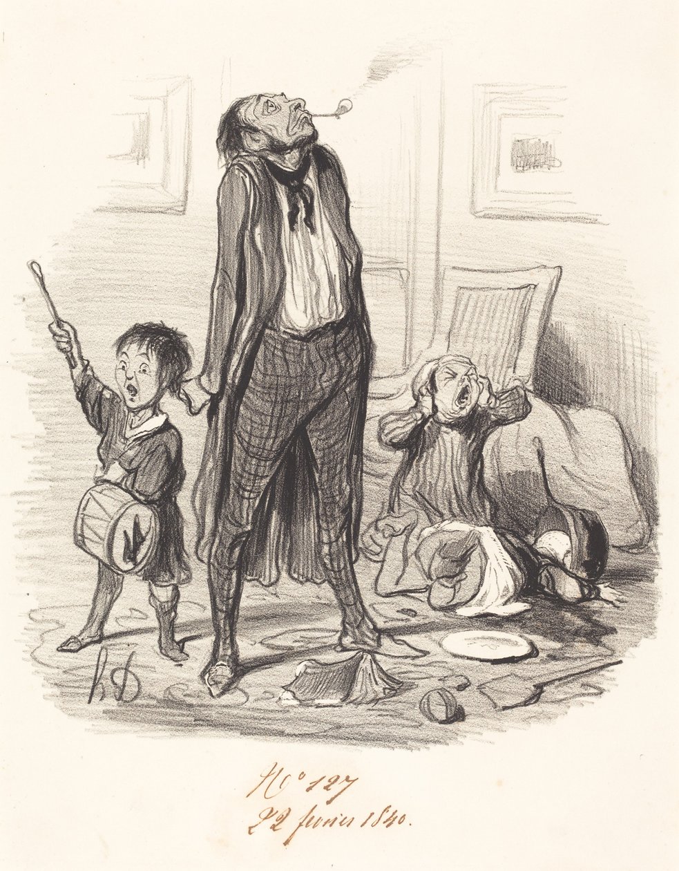 Bir eklog oluşturan klasik şair... by Honoré Daumier