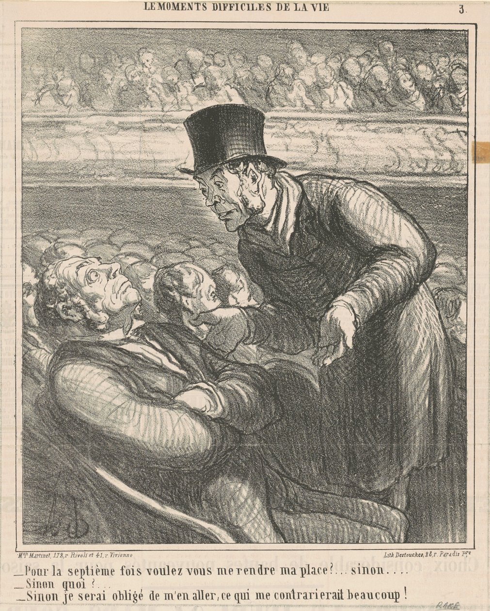 Yedinci kez bana geri verecek misin... by Honoré Daumier
