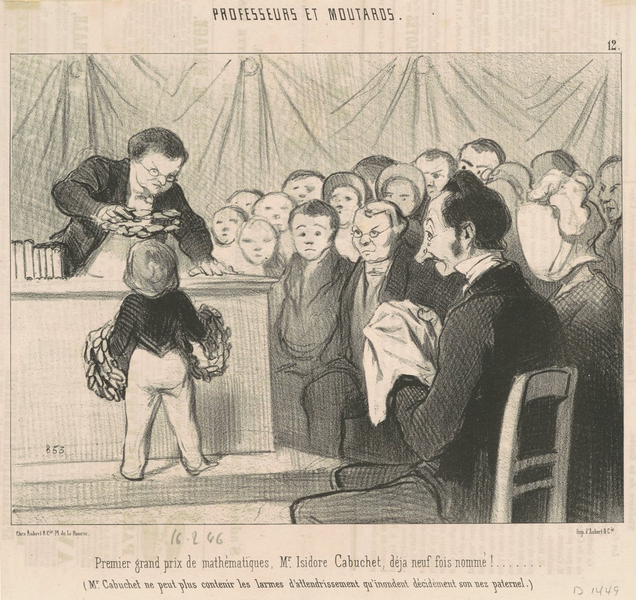 Matematikte Birinci Büyük Ödül, M. Cabuchet by Honoré Daumier