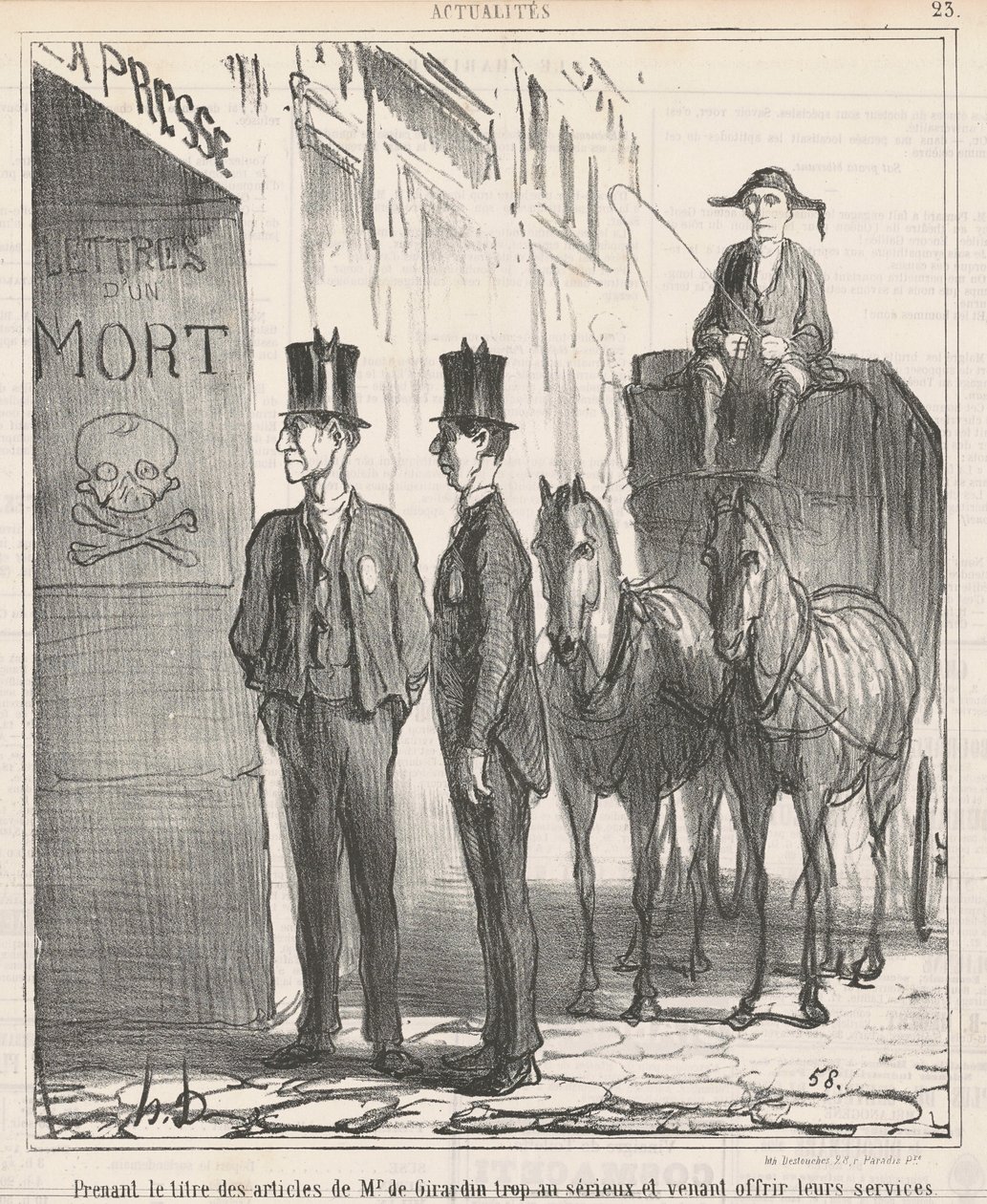 Bay de Girardin unvanını fazla ciddiye almak... by Honoré Daumier