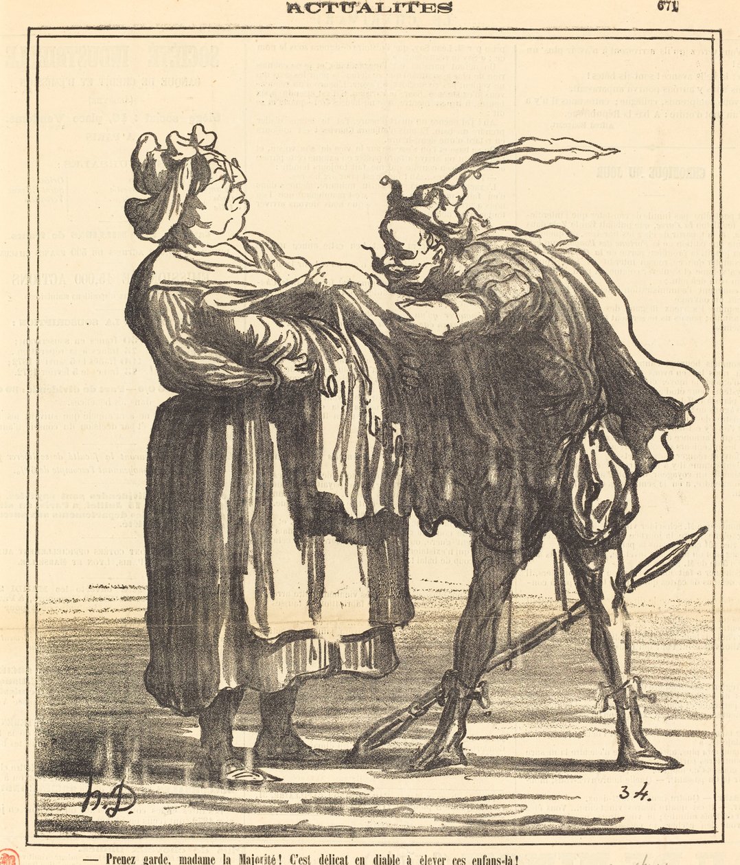 Kendine iyi bak, Madam Çoğunluk! by Honoré Daumier