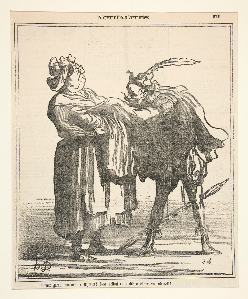 Kendine iyi bak Madam la Majorite! by Honoré Daumier