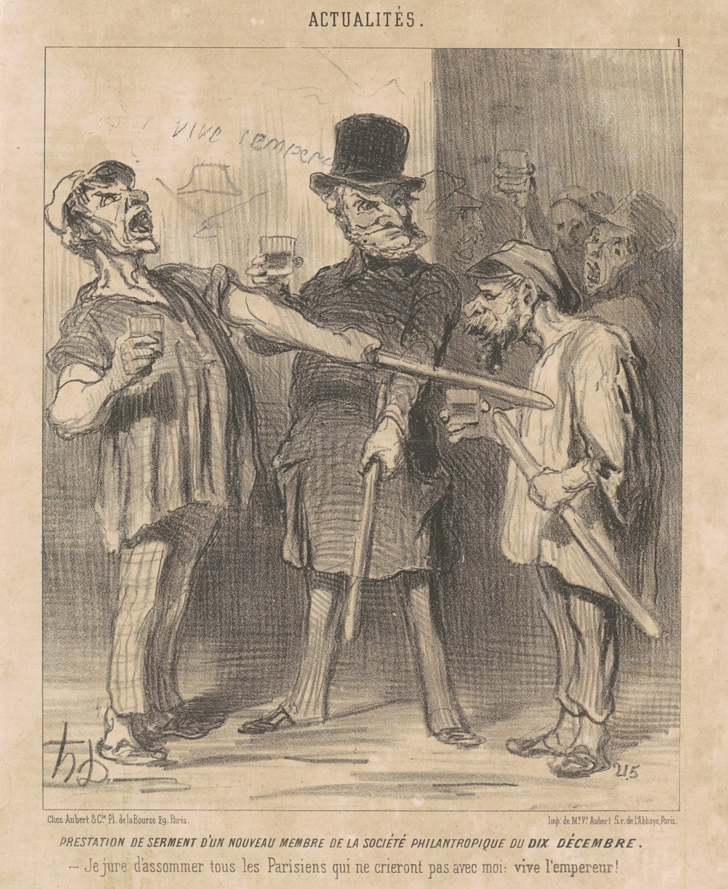 Aralık ayının onuncu üyesinin ... bir üyesinin ... menfaati ... by Honoré Daumier