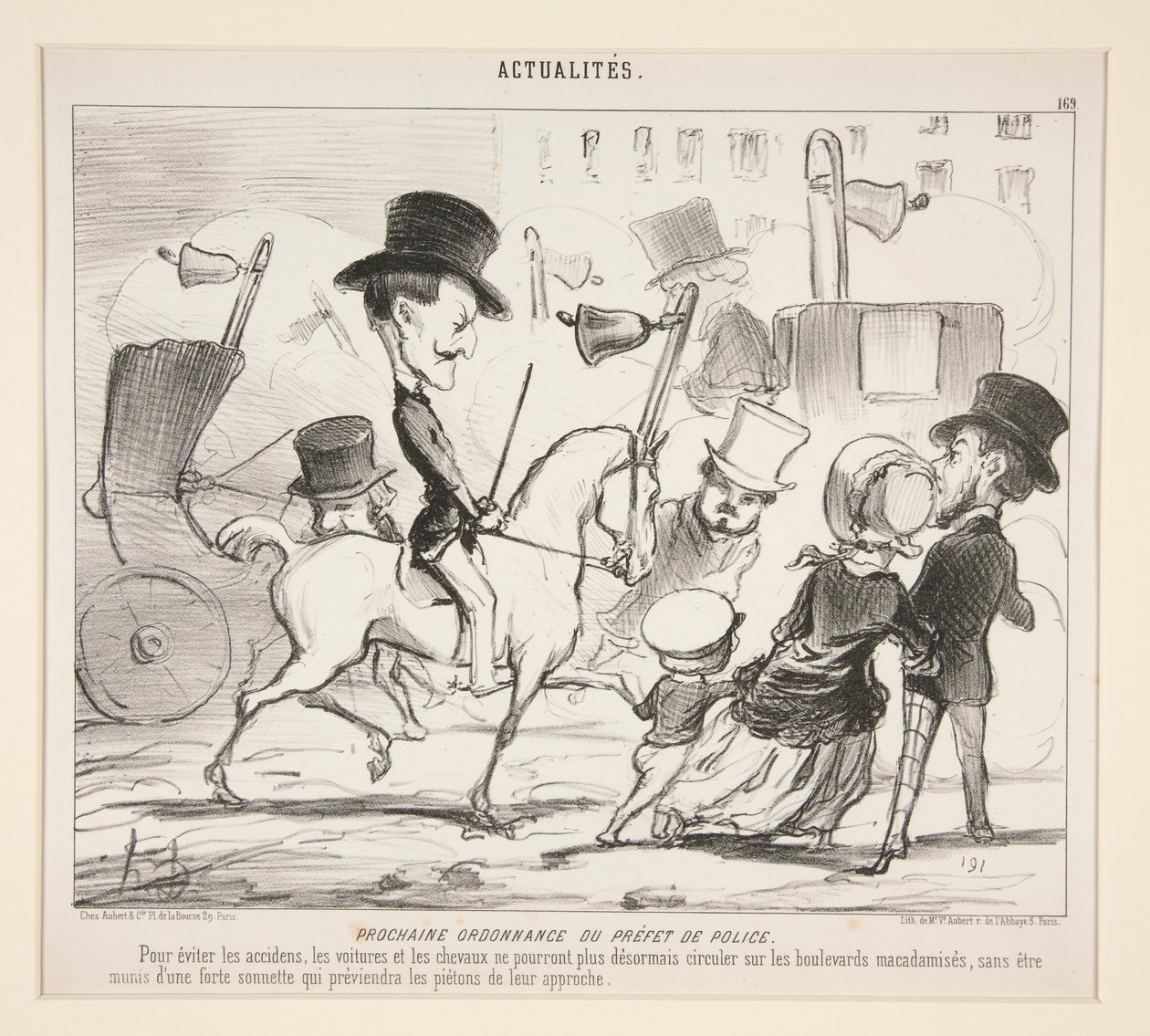 Polis Valisinin Sonraki Emri. (Kazaları önlemek için by Honoré Daumier