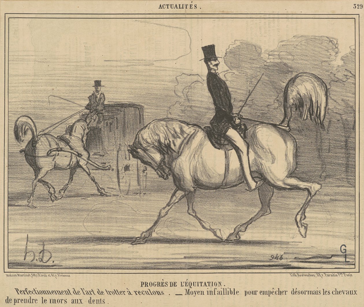 binicilik ilerleme by Honoré Daumier