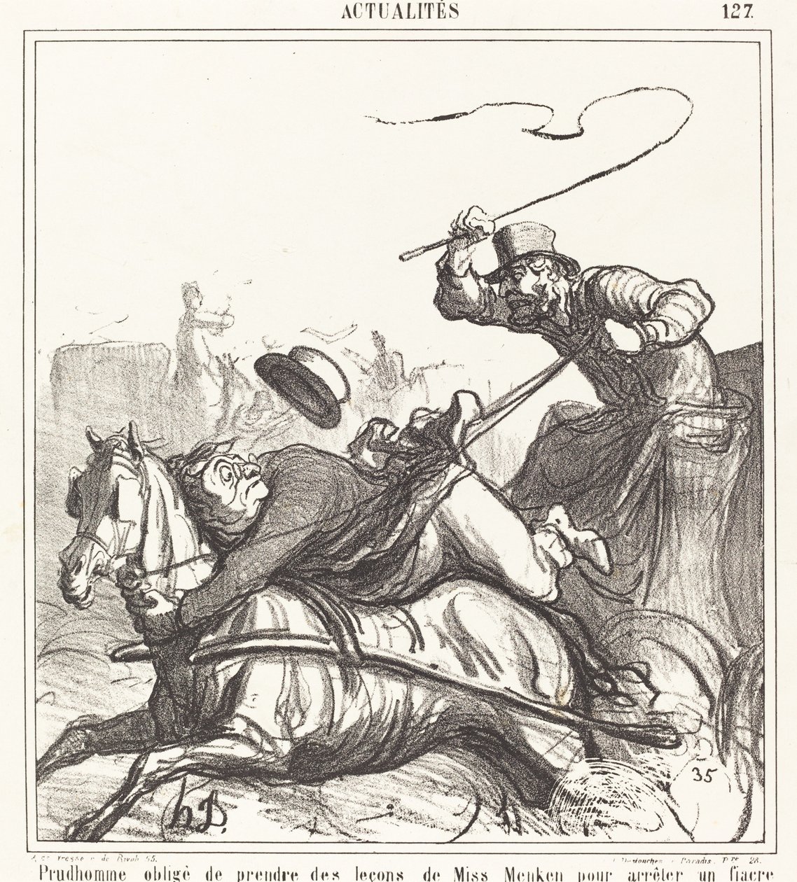 Prudhomme ders almak zorunda kaldı... by Honoré Daumier
