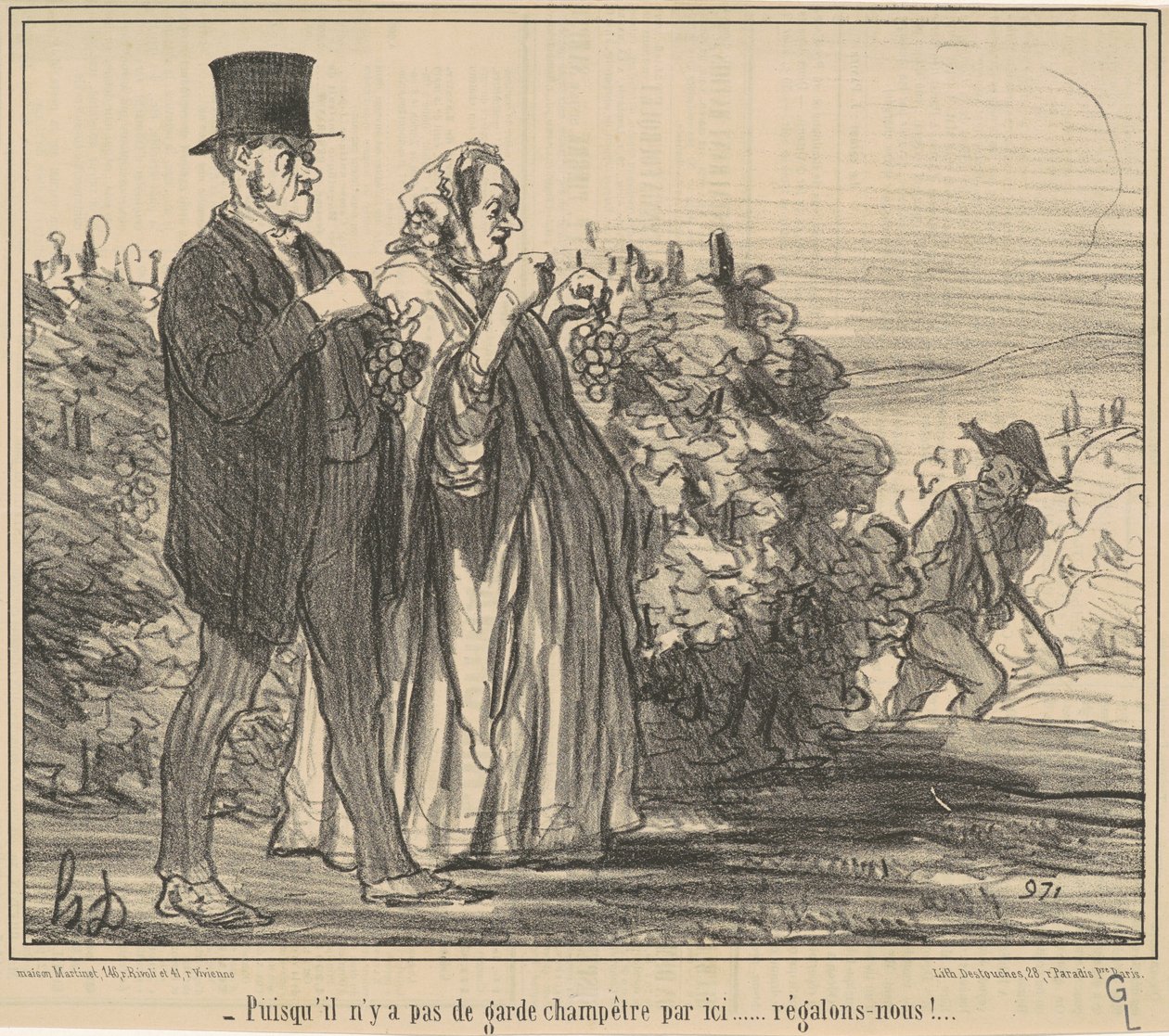 Köy korucusu olmadığı için... by Honoré Daumier