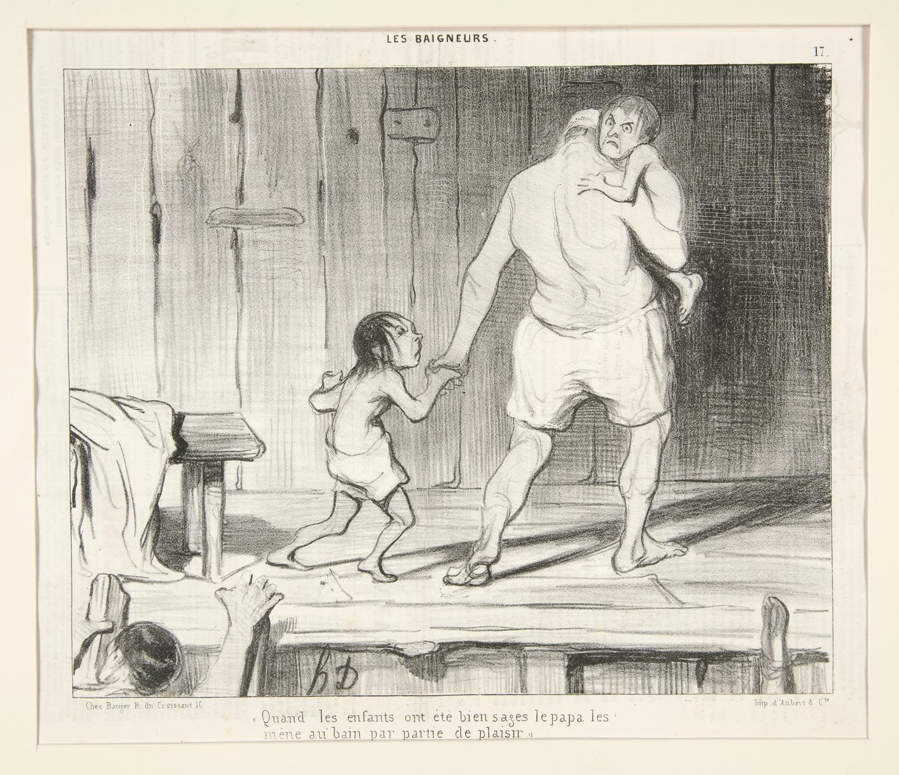Çocuklara iyi davranıldığında by Honoré Daumier