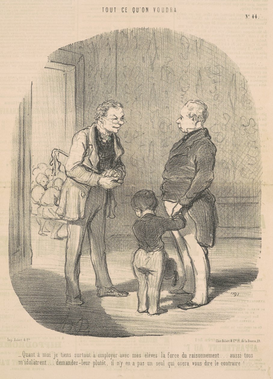 Bana gelince, muhakeme gücünü kullanmak istiyorum. by Honoré Daumier