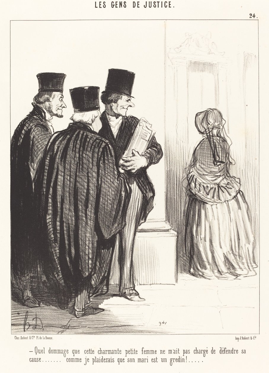 Ne yazık ki bu güzel kadın... by Honoré Daumier