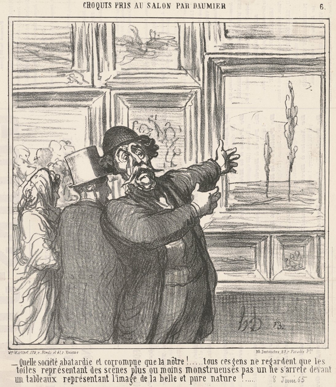 Ne kadar alçak ve yozlaşmış bir toplum... by Honoré Daumier