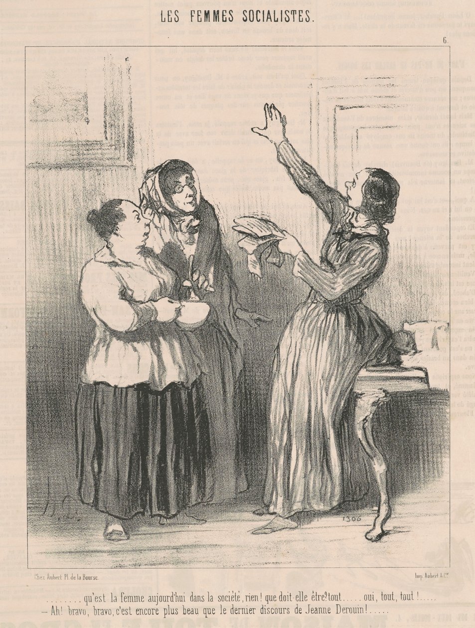 Bugün toplumda kadın nedir... by Honoré Daumier