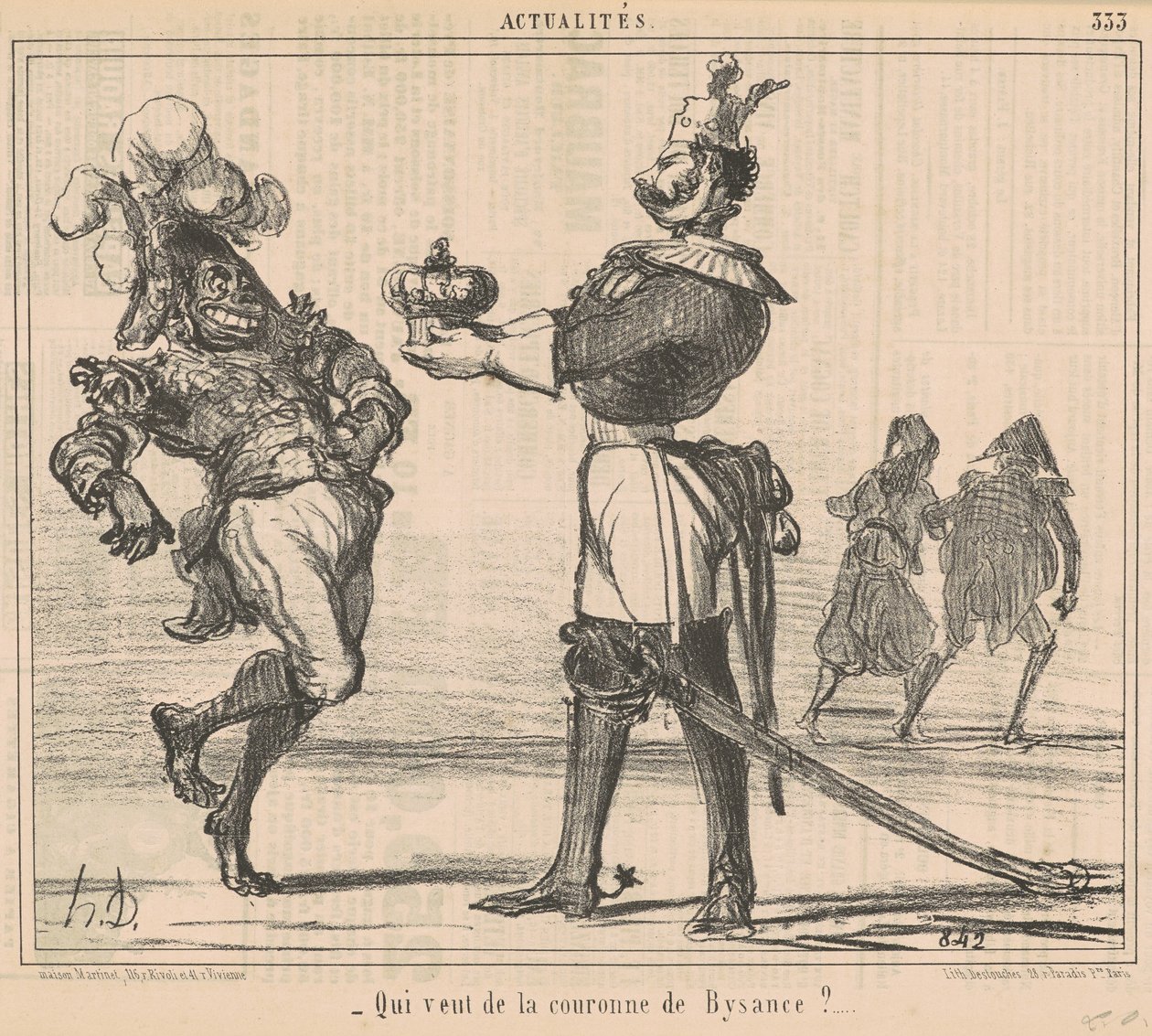 Bizans tacını kim ister? by Honoré Daumier