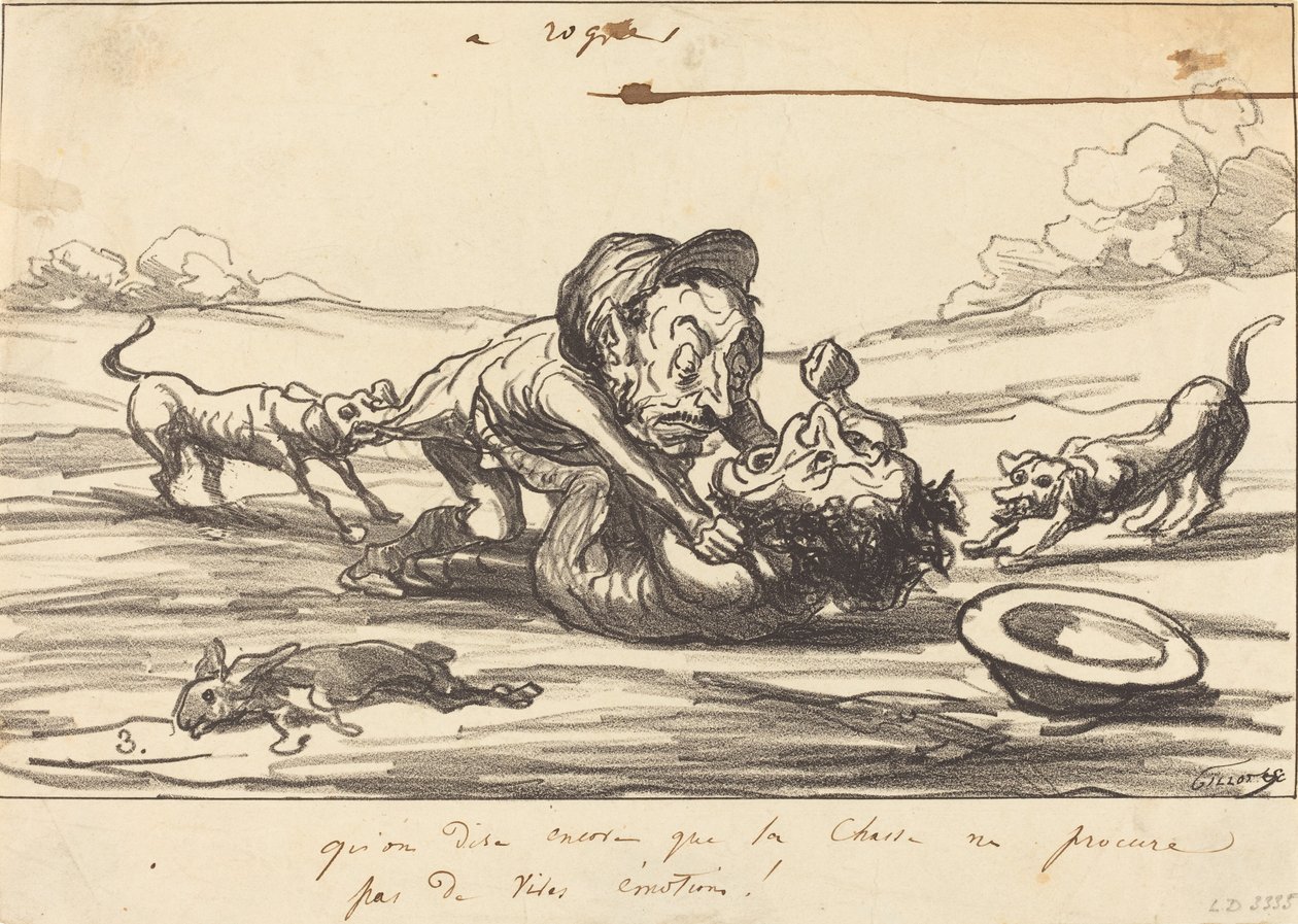 Diyelim ki avcılık... by Honoré Daumier
