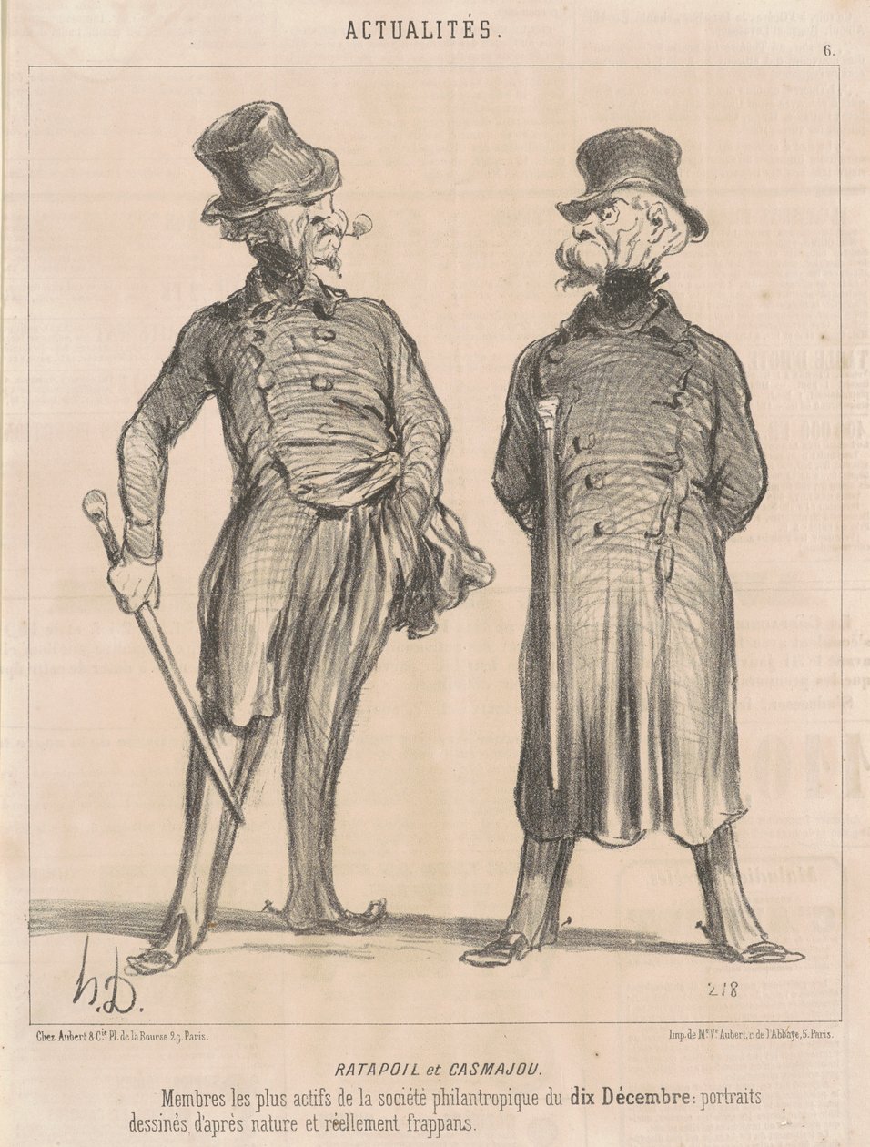 Ratapoil ve Casmajou by Honoré Daumier