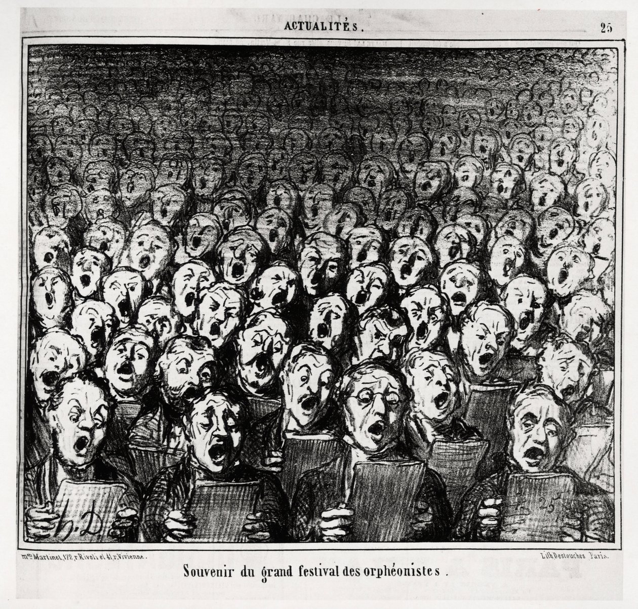 Orpheonistlerin büyük festivalinin anılması. Illustration d