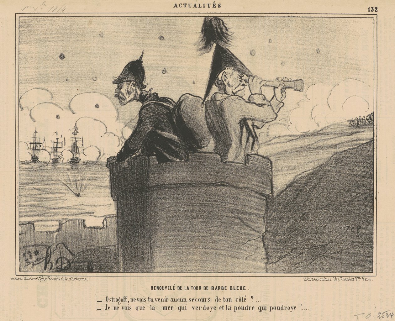 Bluebeard Tower Yenilendi by Honoré Daumier