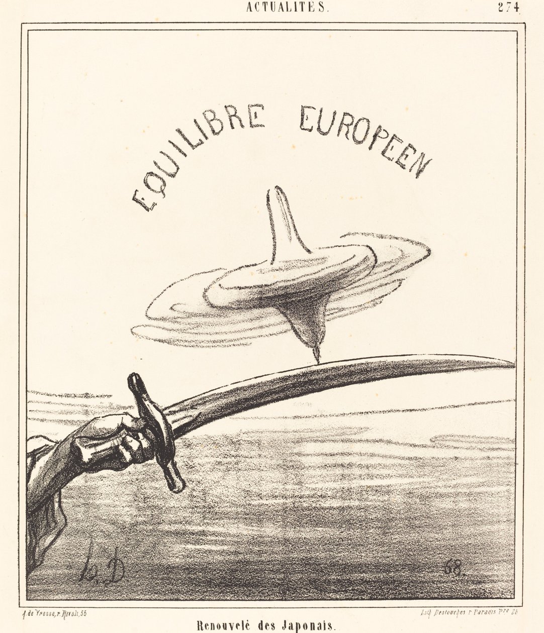 Japonlardan yenilendi by Honoré Daumier