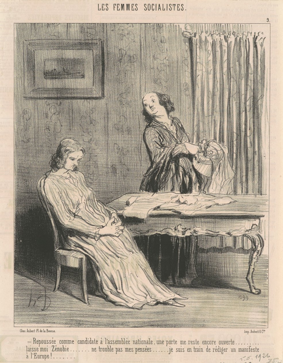 Geri itildim... bana bir kapı açık kaldı... by Honoré Daumier
