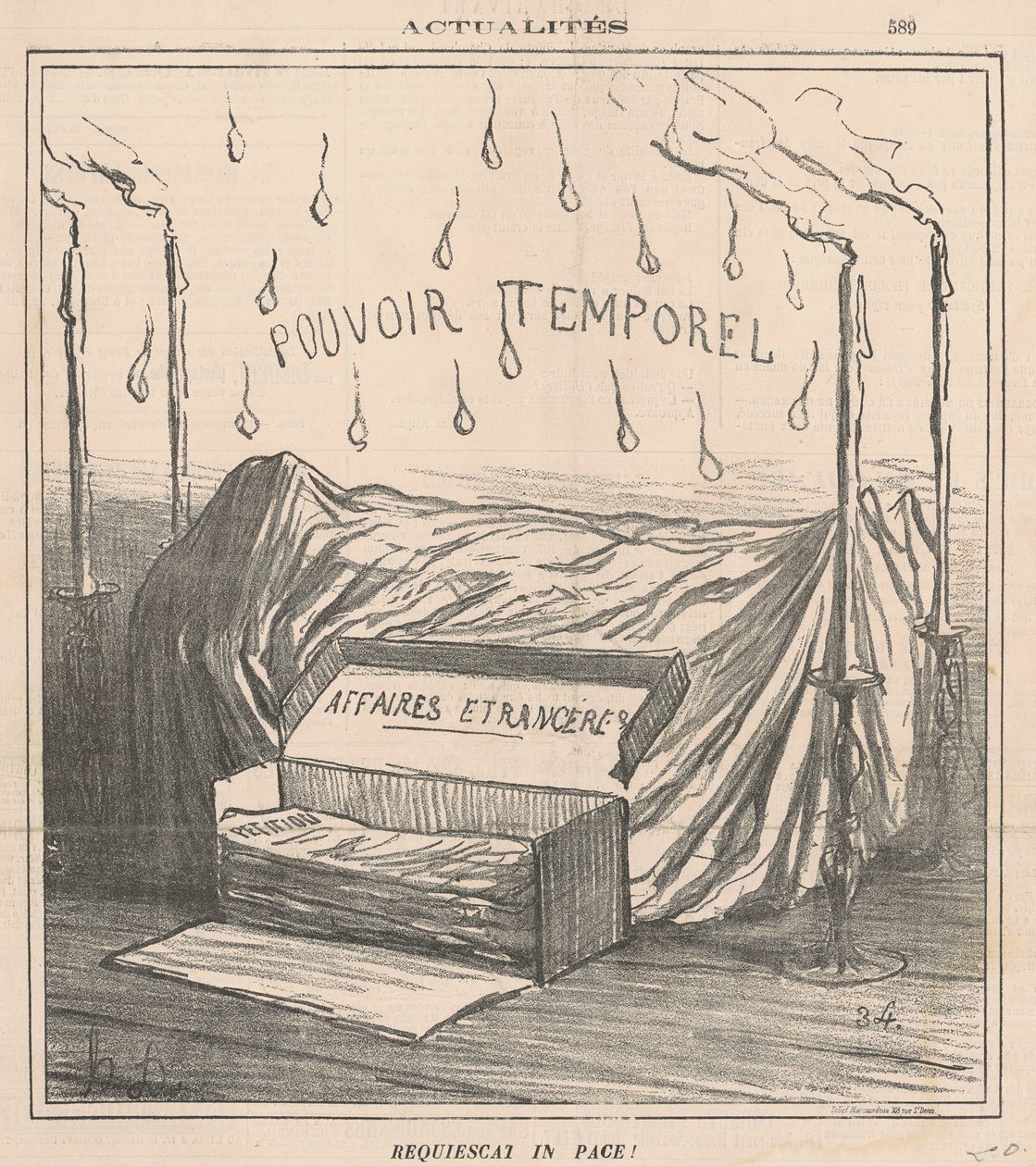 Huzur içinde yatsın! by Honoré Daumier