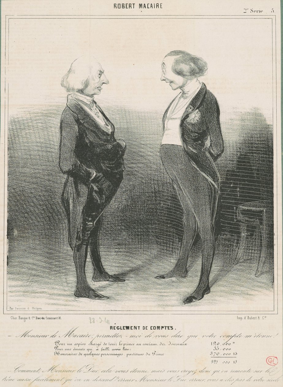 Hesaplaşma puanları by Honoré Daumier