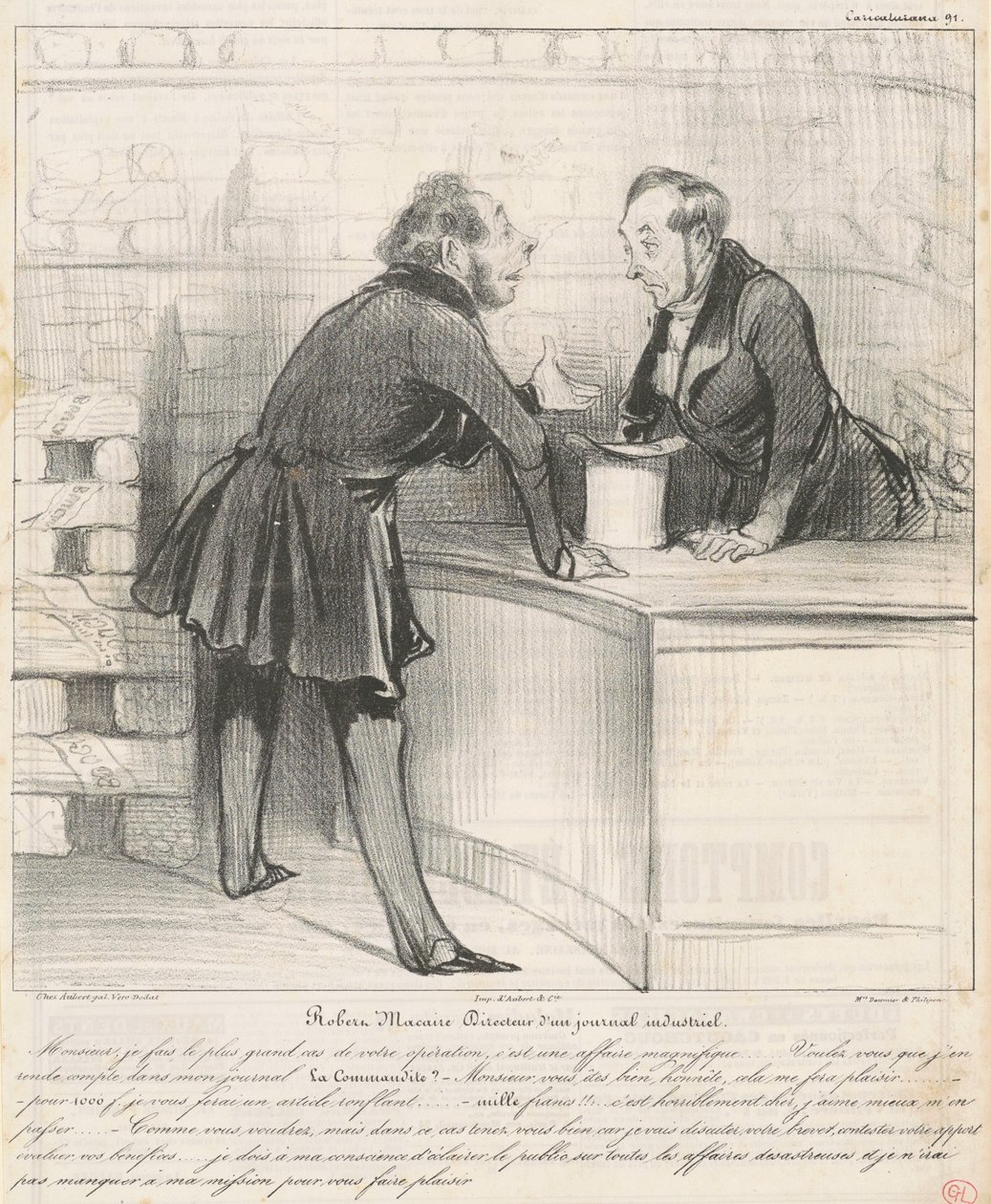 Robert Macaire Yönetmen by Honoré Daumier