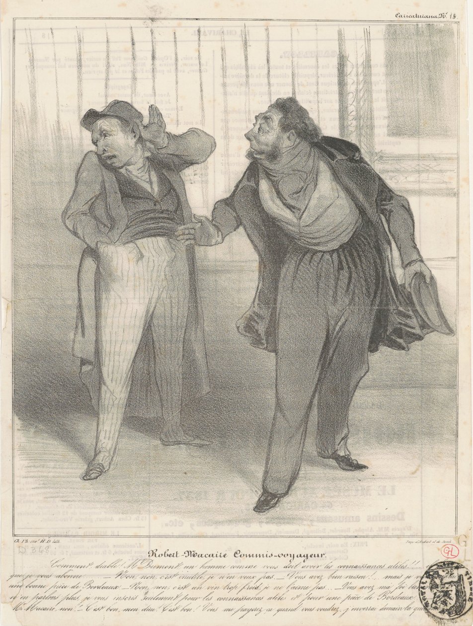 Robert Macaire seyahat memuru by Honoré Daumier